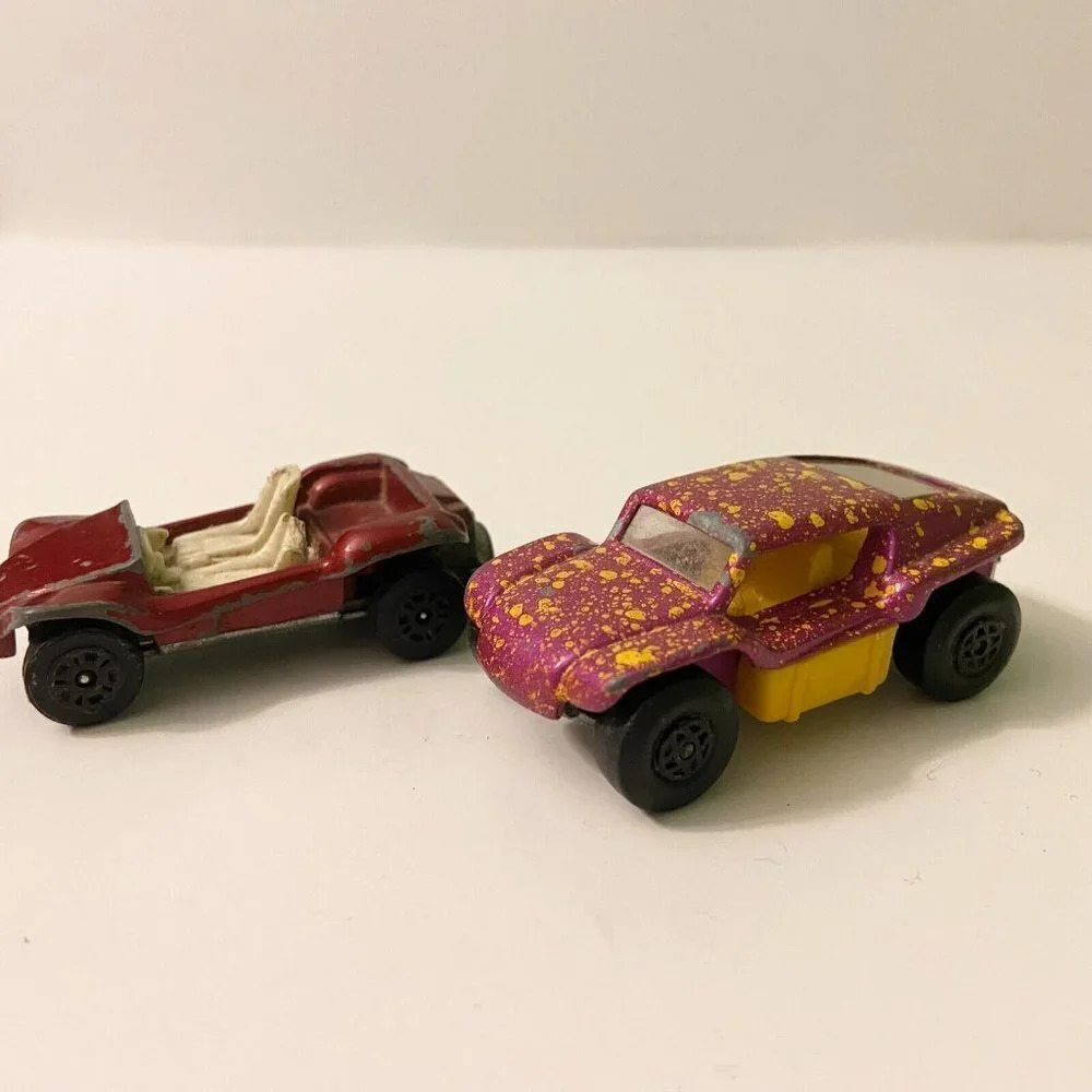 Vintage Lot of 2 Matchbox 1970 Lesney and Corgi Juniors Whizzwheels Beach Buggy
